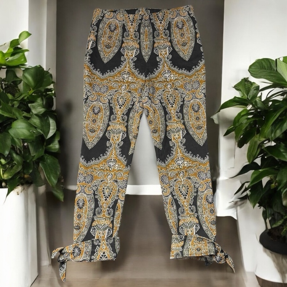 Free People Faux Suede Forest Green Venetian Renaissance‎ Crop Pants Size 0